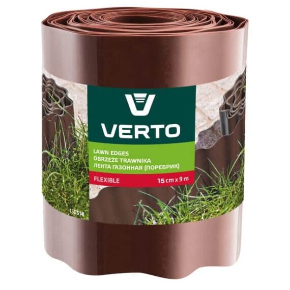 Lawn Edge Fence 15 cm x 9 m, Brown