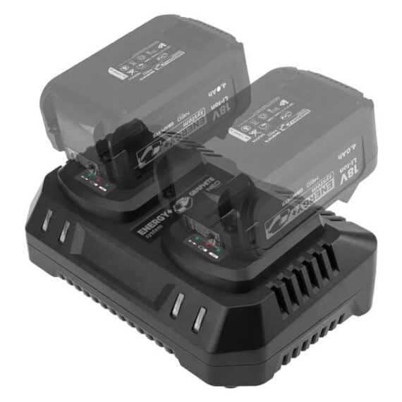 Energy+ Set: 2 x 4 Ah Battery with Dual Charger.