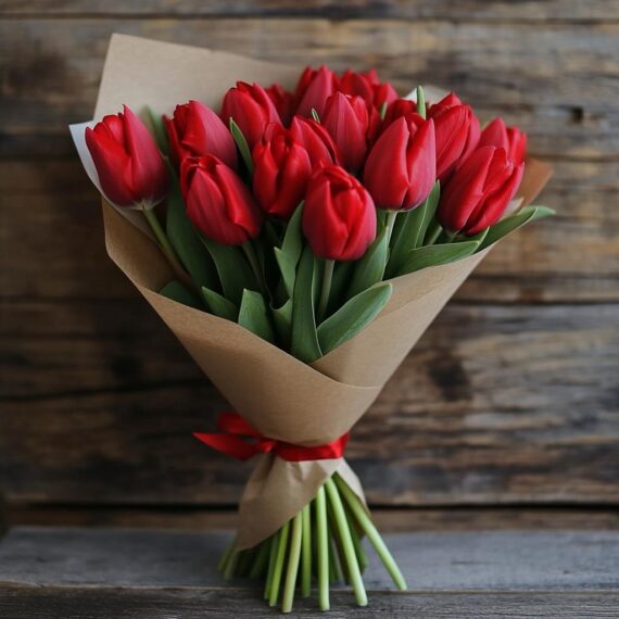 Red Tulip Bouquet