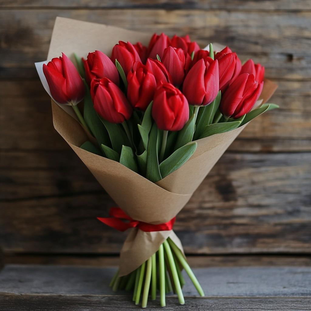 Red Tulip Bouquet