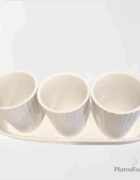 3 White Ceramic Planter Set - Image 2